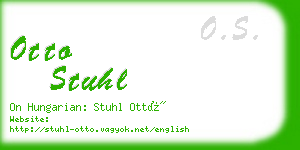 otto stuhl business card